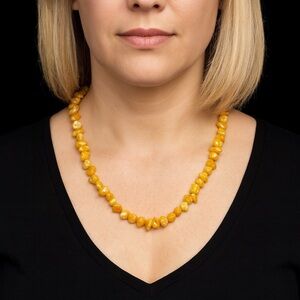 Orange Rough Cut Pearl Choker